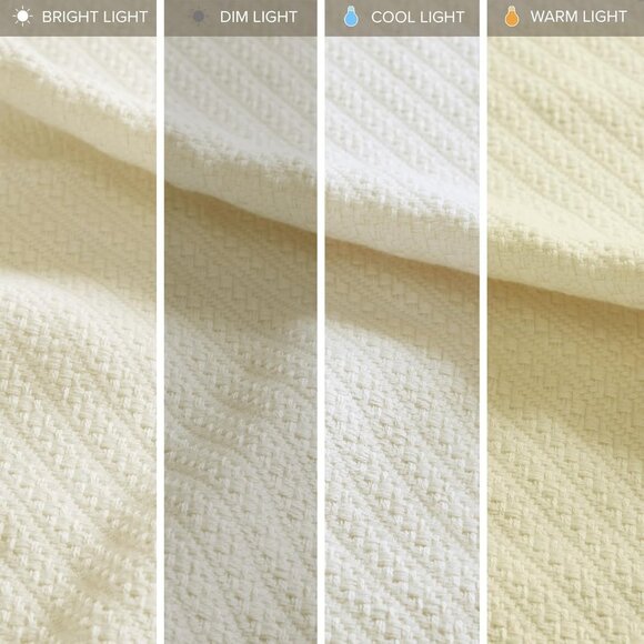 Madison Park Liquid Cotton Ivory Queen Blanket (BL51N-0733) - Picture 5 of 7